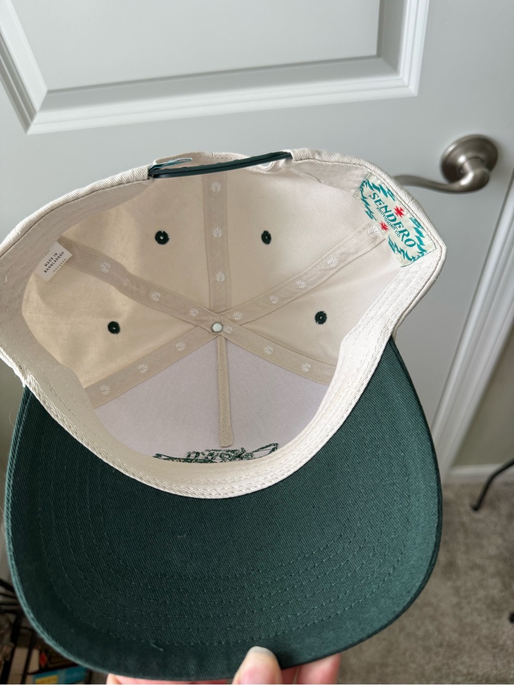 Leroy Brown Two-Tone Fishing Cap - Cream & Dark Green - Picture 2 of 6